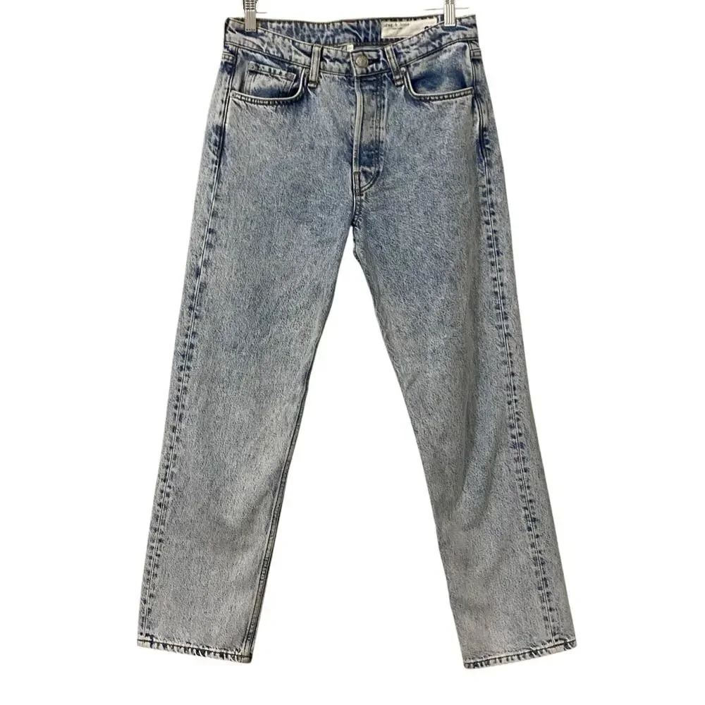 Rag & Bone Maya High Rise Ankle Slim Jeans US 28 Belmar Blue Rigid Denim